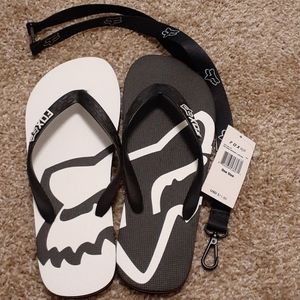 Fox Flip Flops and Lanyard bundle